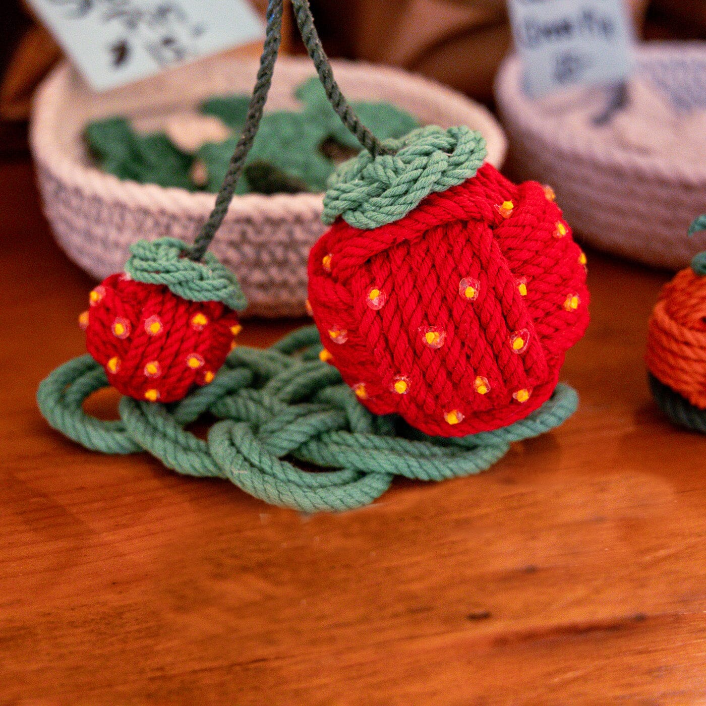 Strawberry Knots At The Festival In The Village