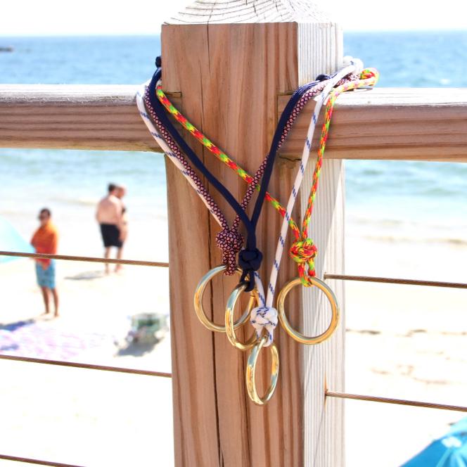 Watch Hill Carousel brass ring necklaces by Mystic Knotwork