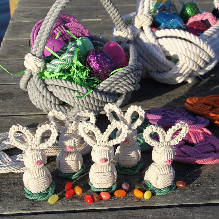 Bunnies and Baskets Spring Colors Nautical Style