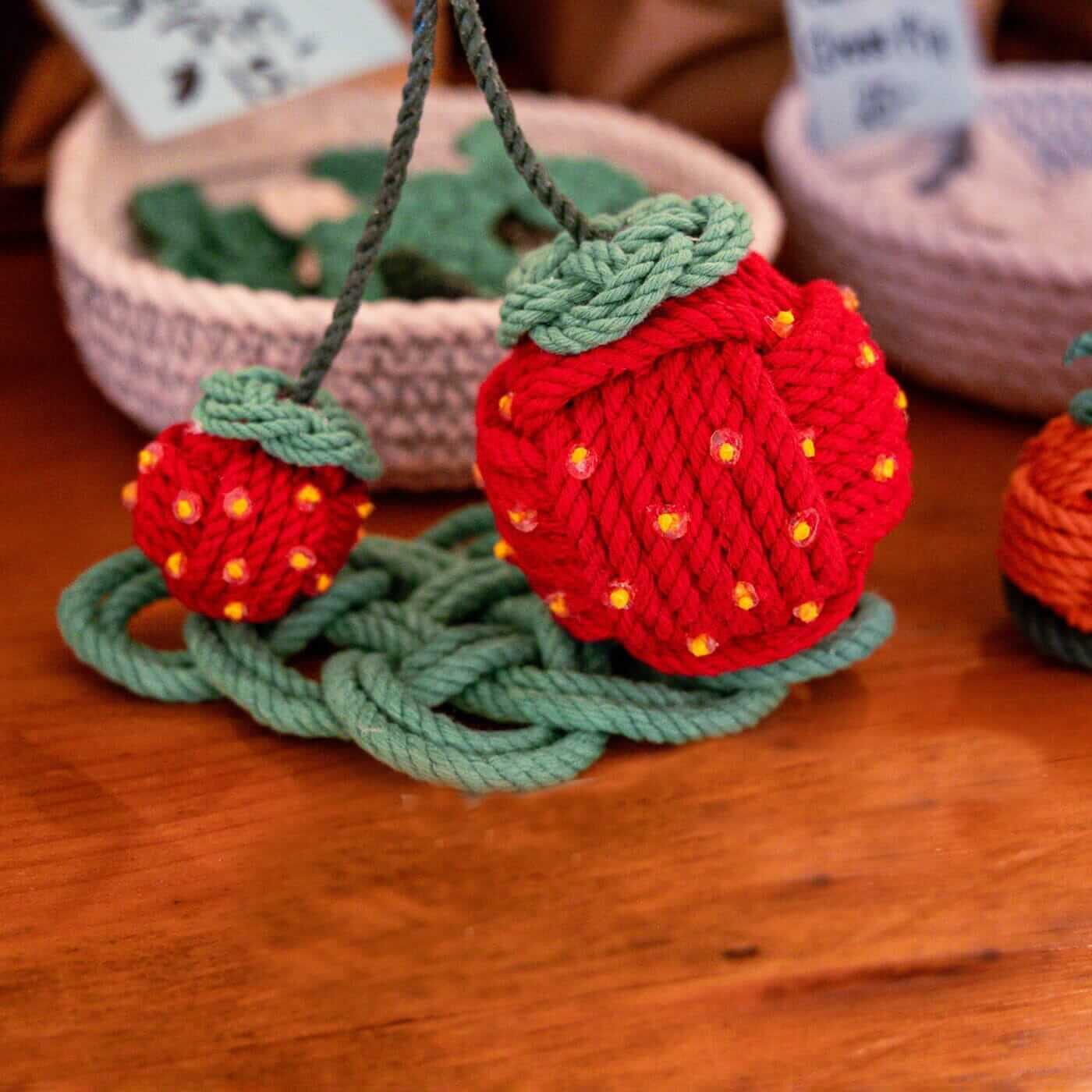 Strawberry Knots At The Festival In The Village