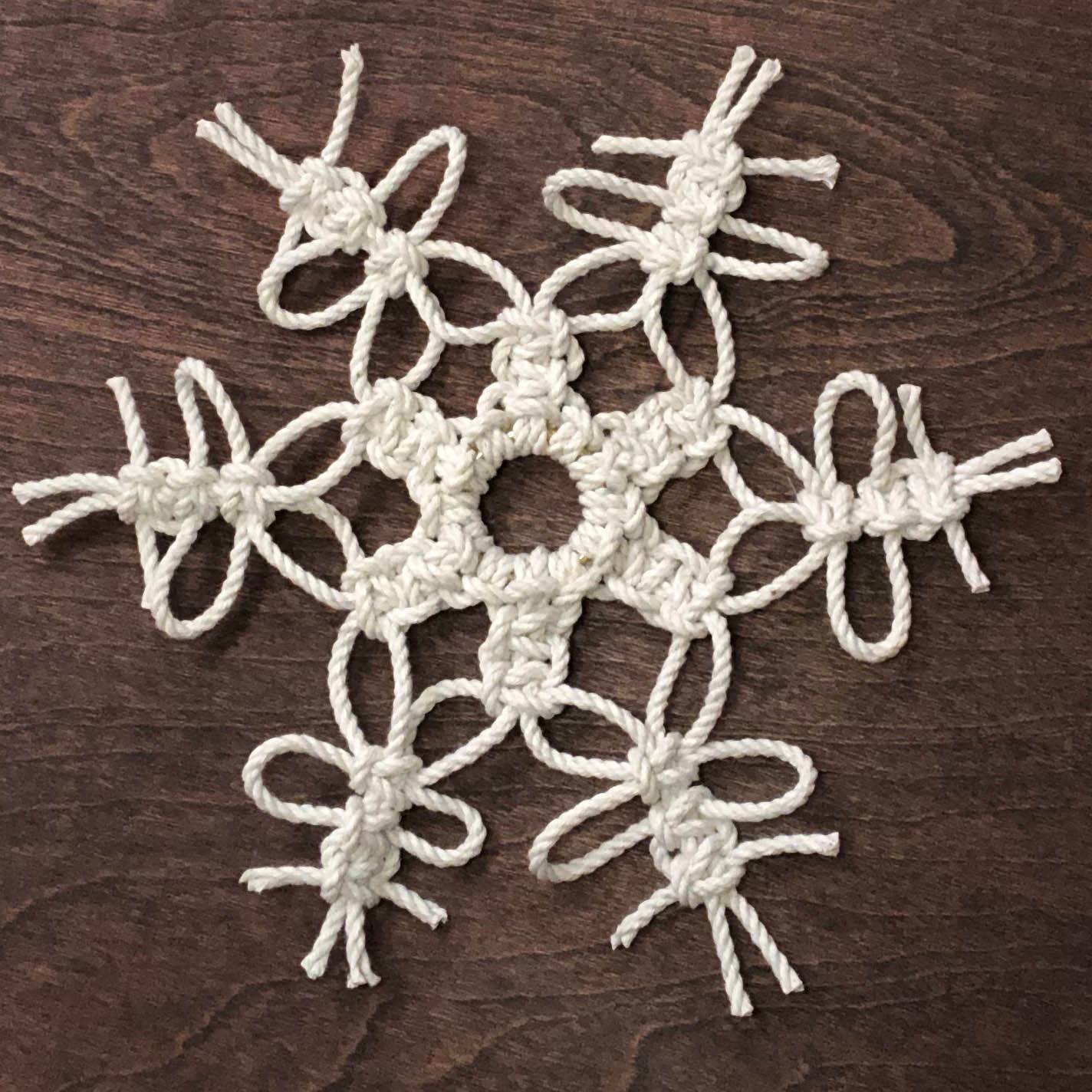 Macrame Snowflake Tutorial