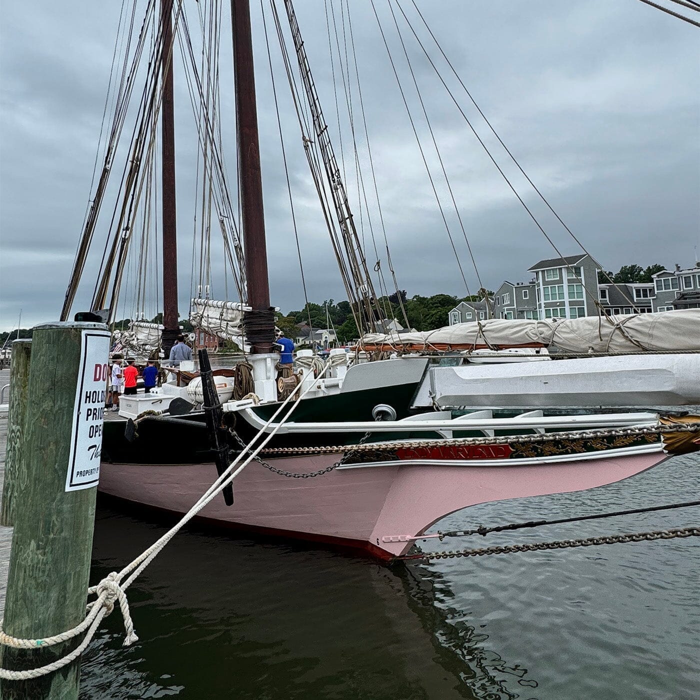 Schooner Lady Maryland Docks In Mystic
