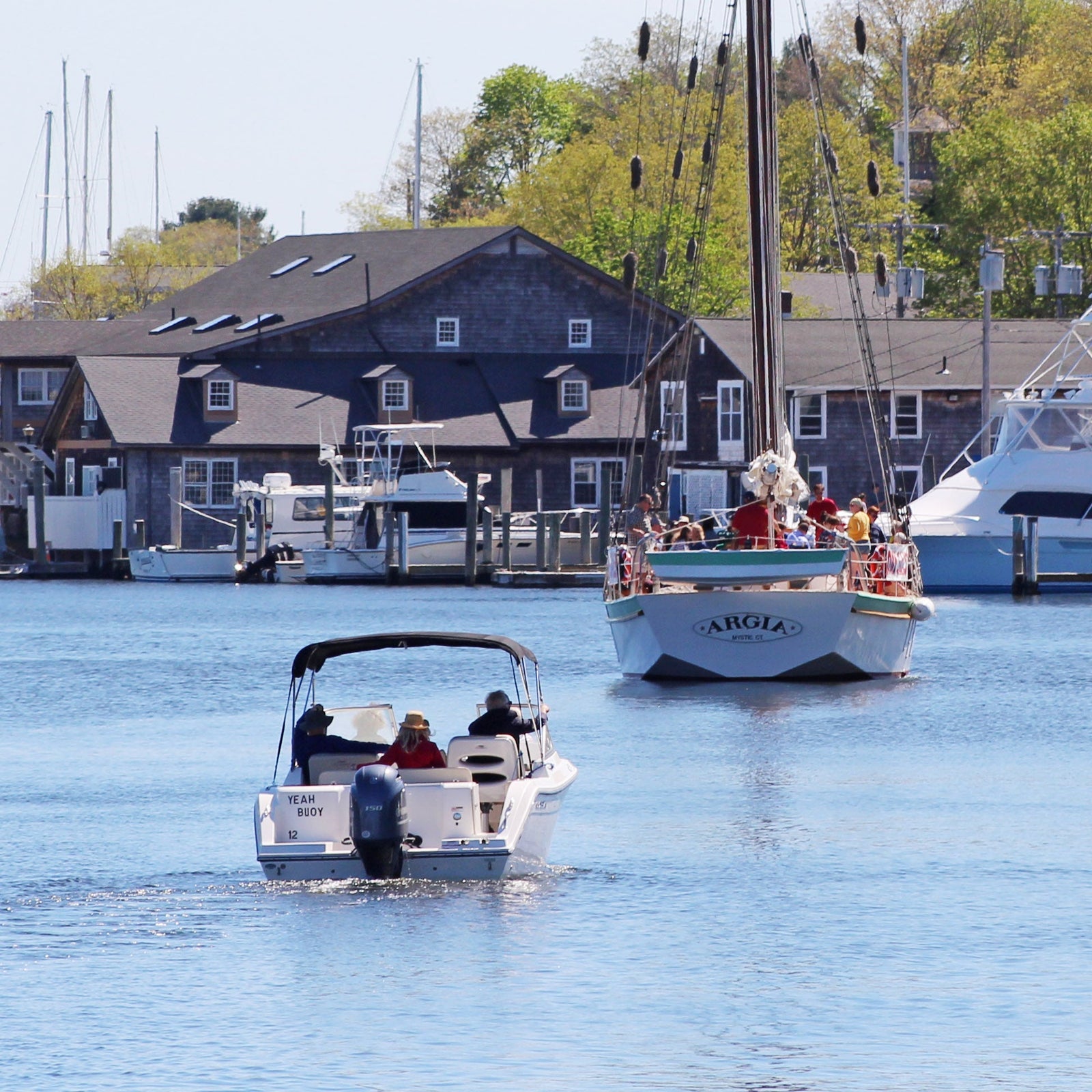 Boating on the Mystic River, Mystic Connecticut