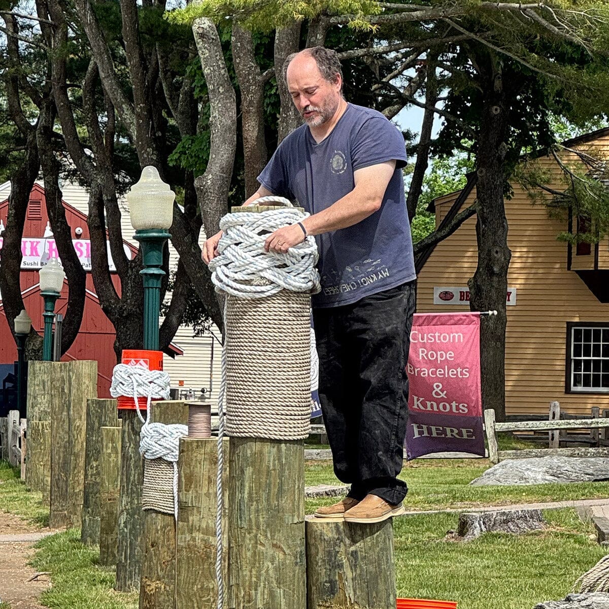Turk's Head Knot marathon or The Pilings Project