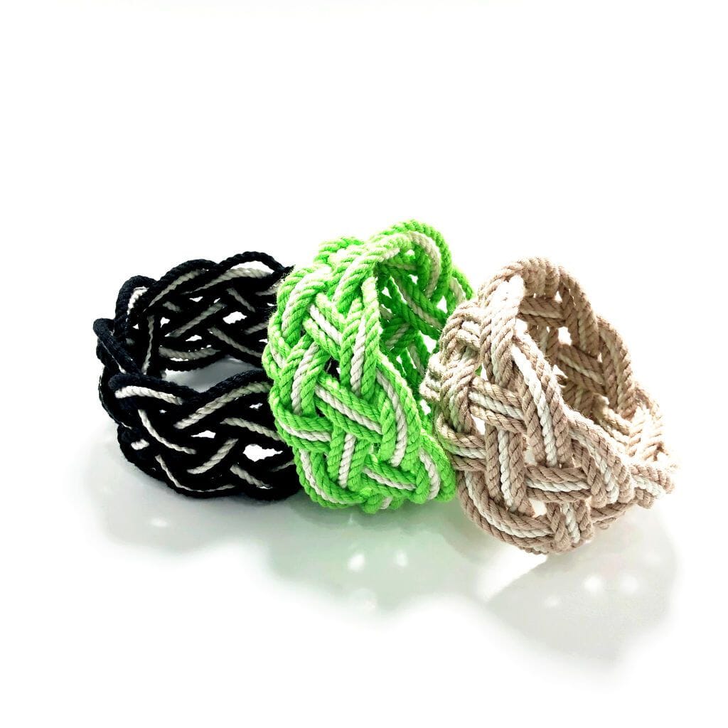 Wide Striped Sailor Knot Bracelet 18 Colors Mystic Knotwork 