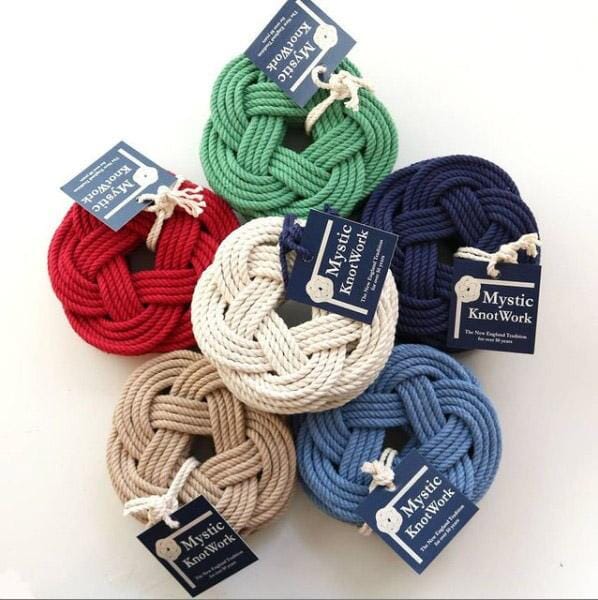 Sailor Knot Coasters, Set of 4 in 17 Colors Mystic Knotwork 