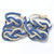 Figure Eight Infinity Knot Napkin Rings Stripe, Nautical Colors, Set of 4 napkin ring Mysticknotwork.com Blue 