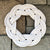 Sailor Knot Wreath or Centerpiece, White Cotton, w/ Frame home decoration Mysticknotwork.com 
