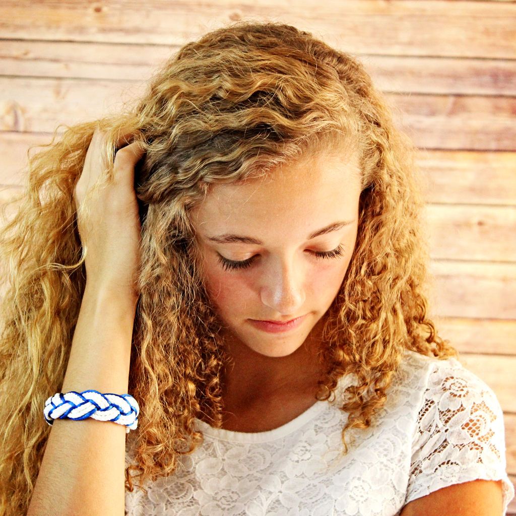 Royal Blue Sailor Bracelet Satin Outline bracelet Mystic Knotwork 