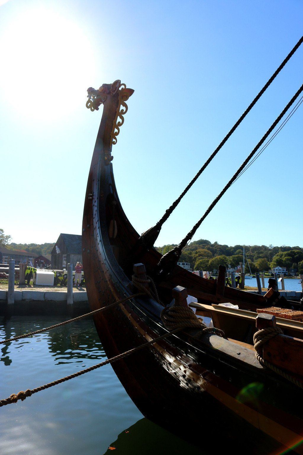 The Draken Harald Harfarge Arrives At Mystic Seaport