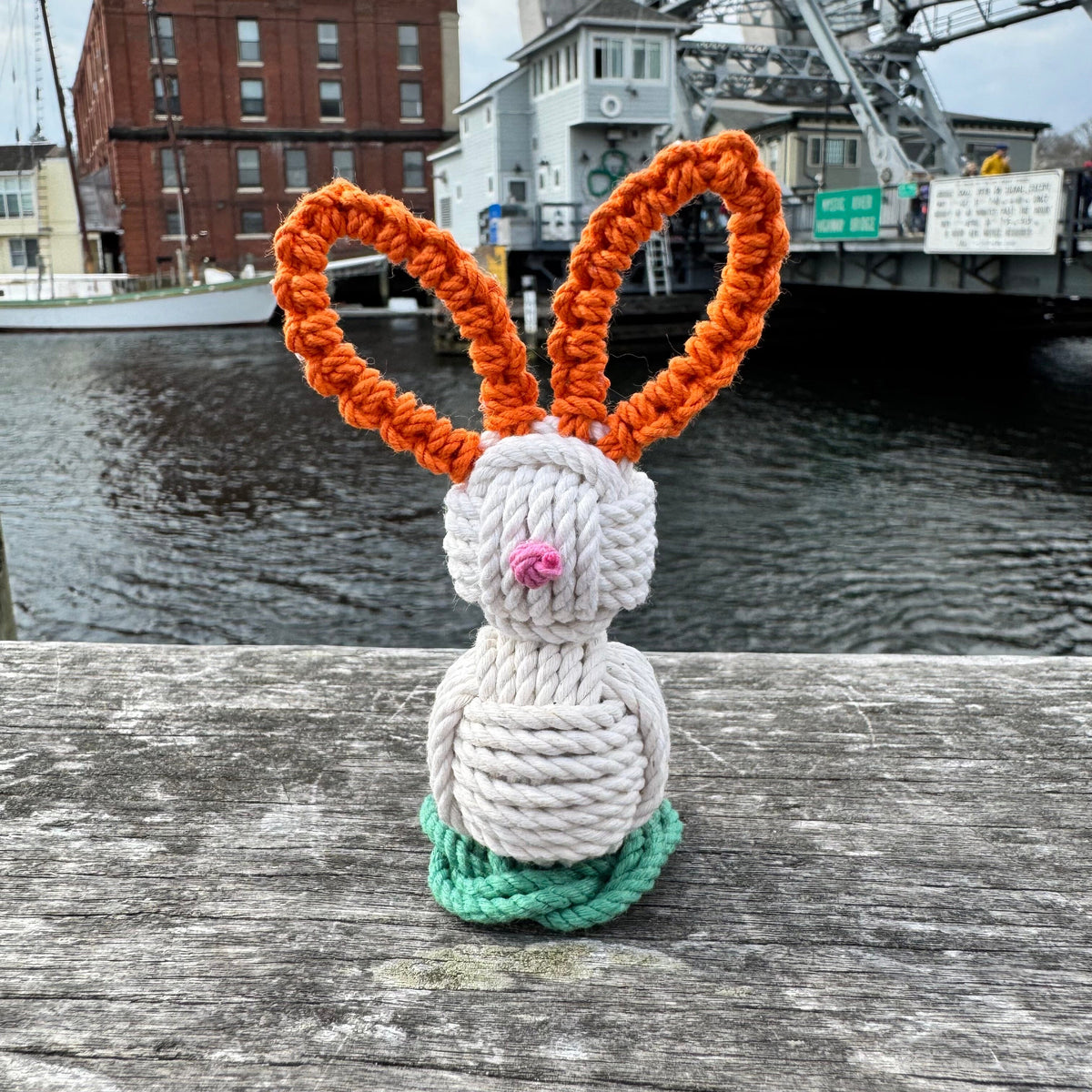 Monkey Fist Knot Easter Bunny Mystic Knotwork Orange 