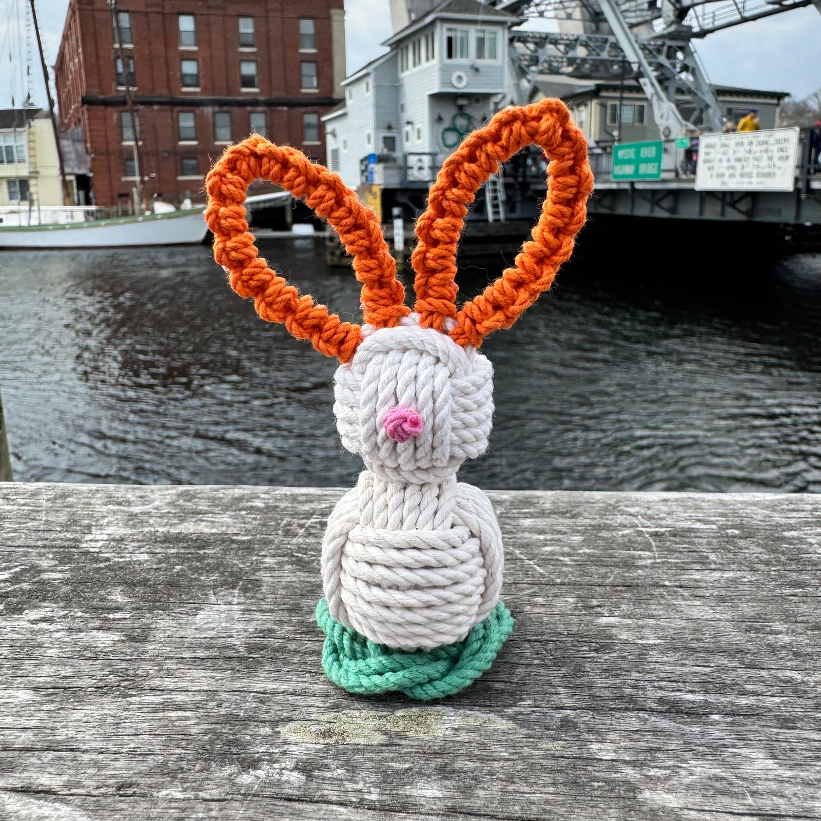 Monkey Fist Knot Easter Bunny Mystic Knotwork Orange 