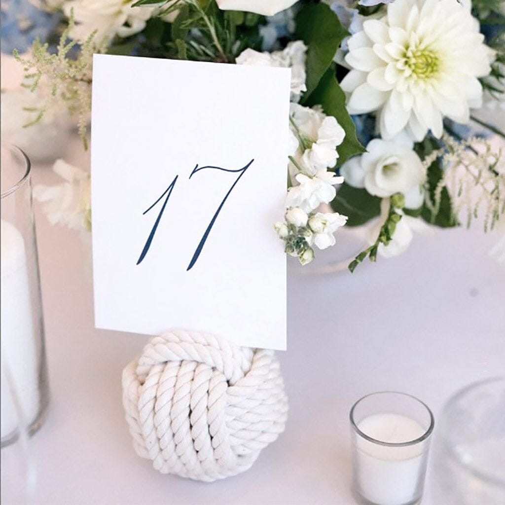 Nautical Knot Card Holder, White, 4.5", 5-Pass nautical wedding Mysticknotwork.com 
