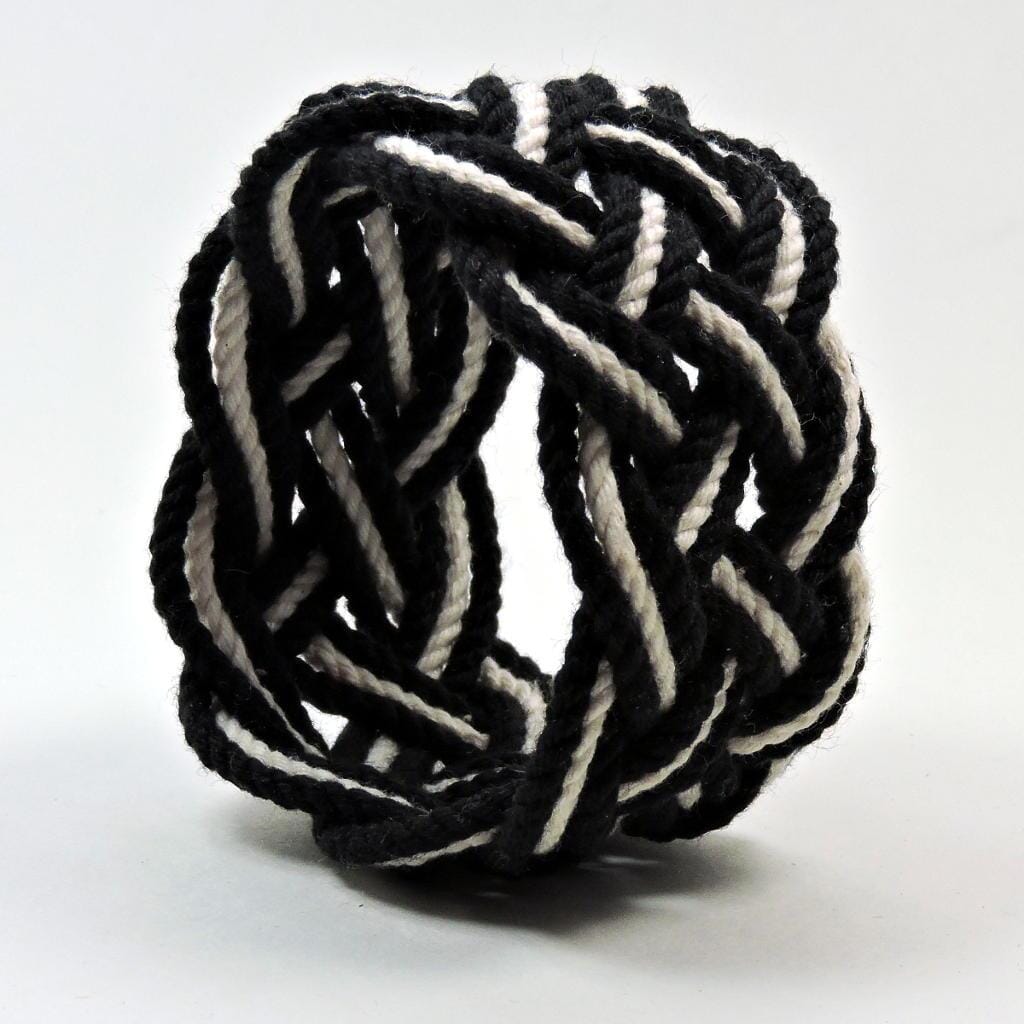 Nautical Knot Wide Striped Sailor Knot Bracelet 18 Colors handmade at Mystic Knotwork