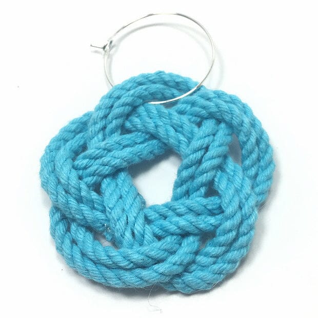 Sailor Knot Wine Charms Woven turkshead knot kitchen Mysticknotwork.com Turquoise 