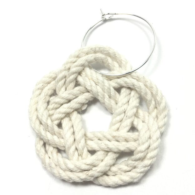 Sailor Knot Wine Charms Woven turkshead knot kitchen Mysticknotwork.com White 