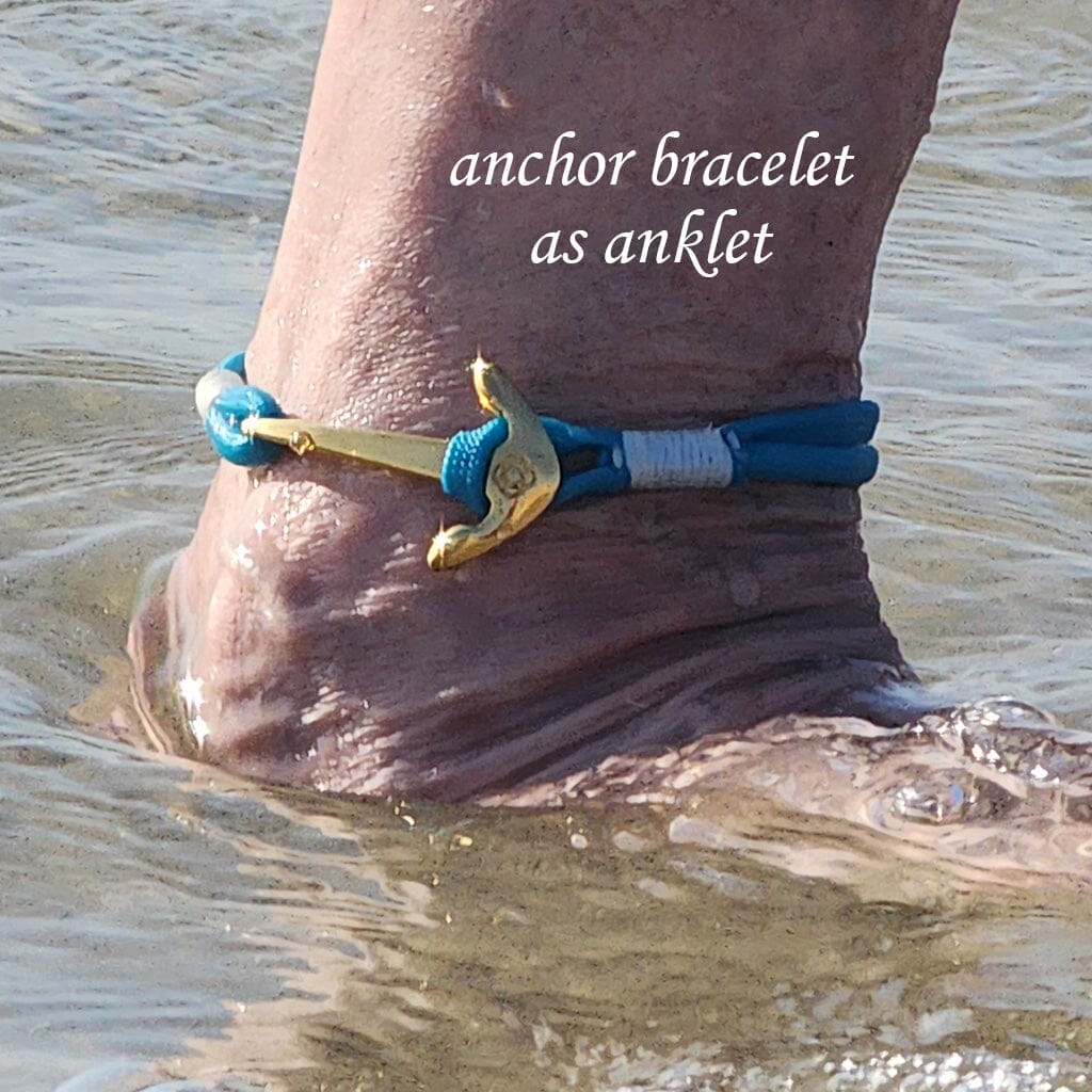 Turquoise Nautical Anchor Bracelet Brass 016 Mystic Knotwork 