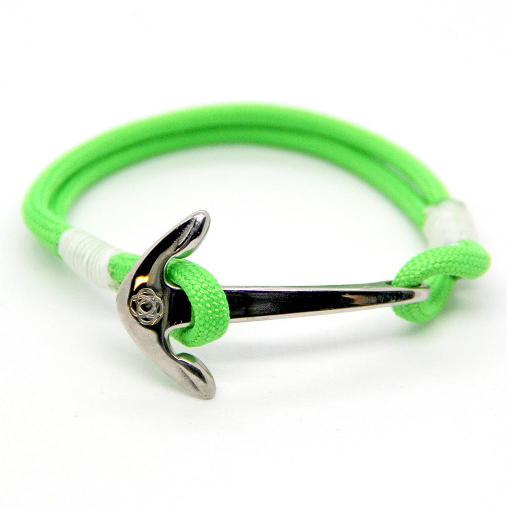 Lime Nautical Anchor Bracelet Stainless Steel Mystic Knotwork 