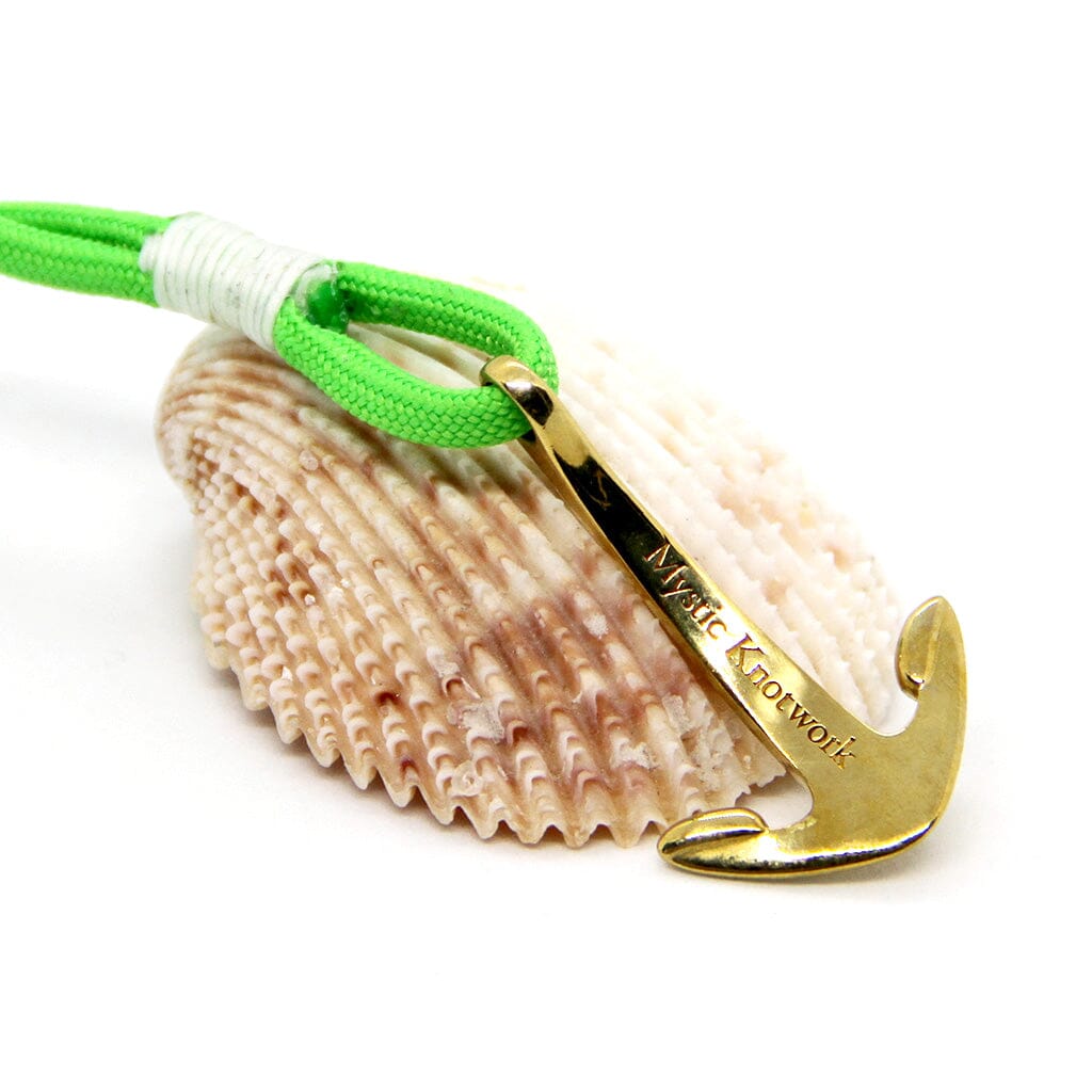 Lime Nautical Anchor Bracelet Brass Mystic Knotwork 