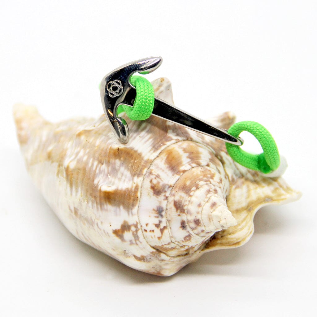 Lime Nautical Anchor Bracelet Stainless Steel Mystic Knotwork 