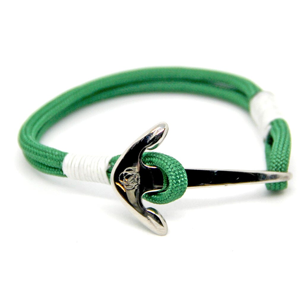 Green Nautical Anchor Bracelet Stainless Steel Mystic Knotwork 