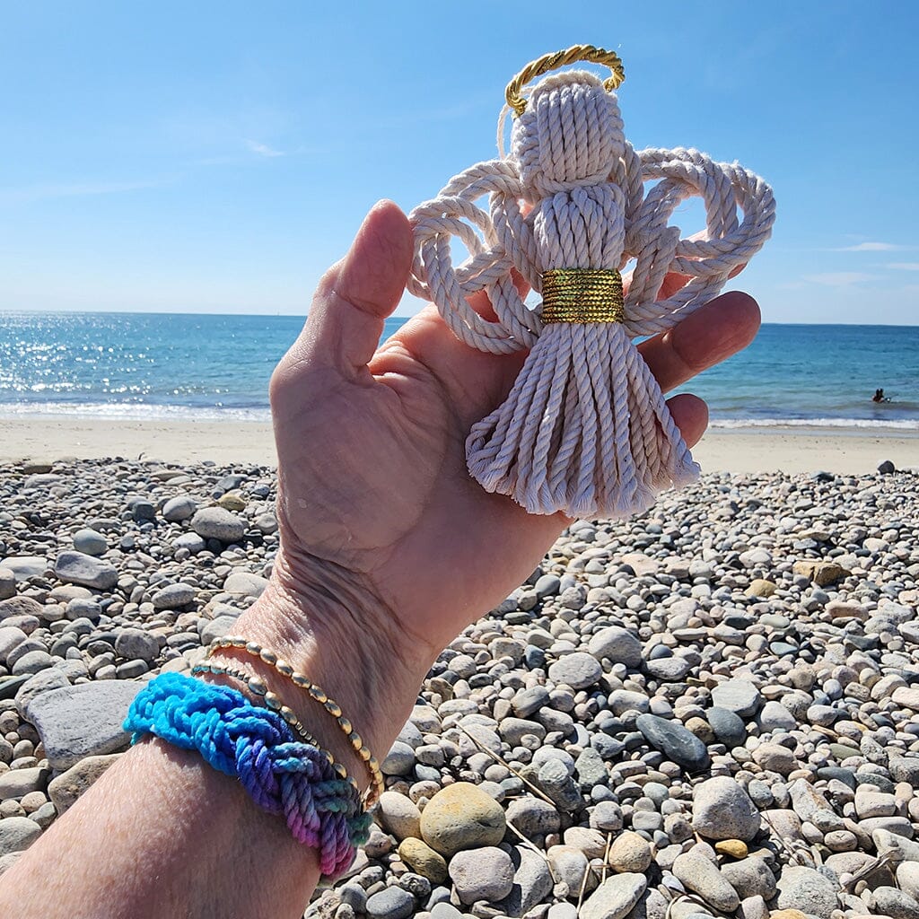 Nautical Angel Hand Woven Monkey Knots for your tree Mystic Knotwork 