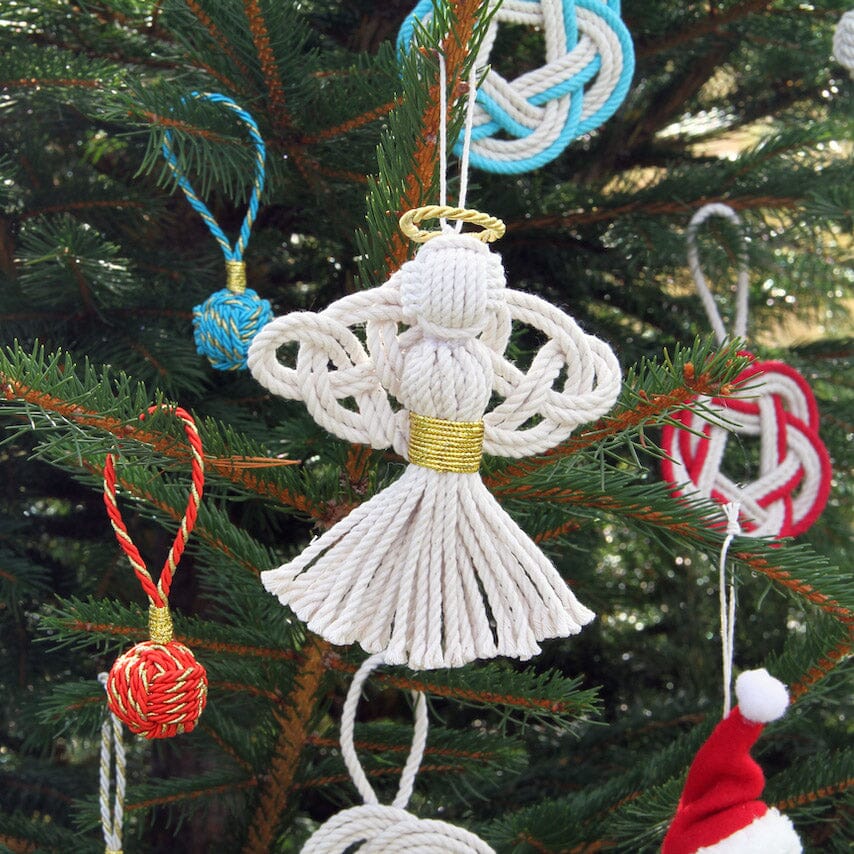 Nautical Angel Hand Woven Monkey Knots for your tree Mystic Knotwork 