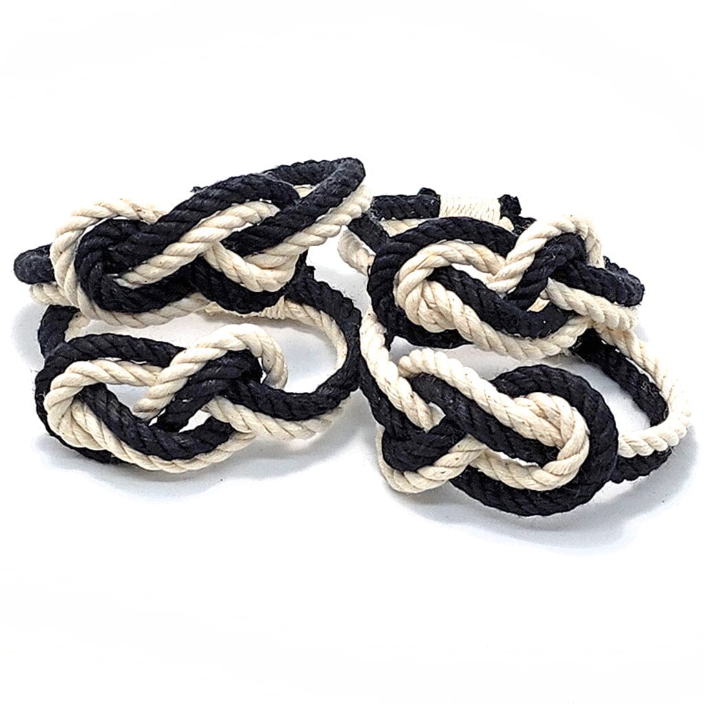Figure Eight Infinity Knot Napkin Rings Stripe, Sets of 4 Mystic Knotwork 