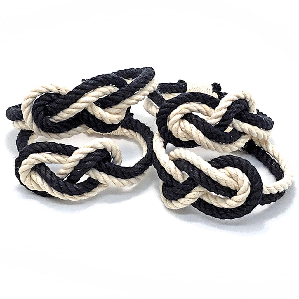 Bulk Pricing Figure Eight Infinity Knot Napkin Rings, Stripe Sets of 4 Mystic Knotwork 