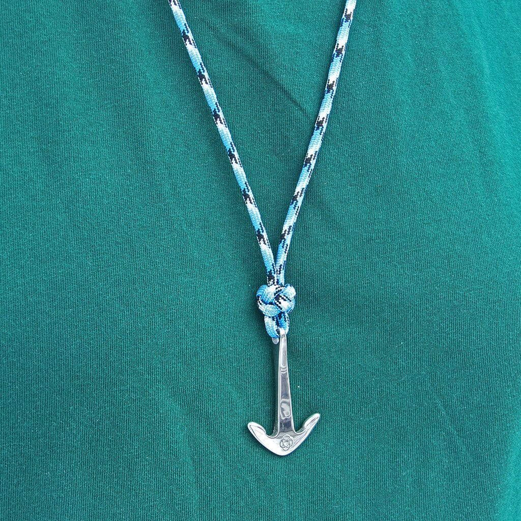 Blue Ice Anchor Adjustable Necklace Stainless Steel 074 Mystic Knotwork 