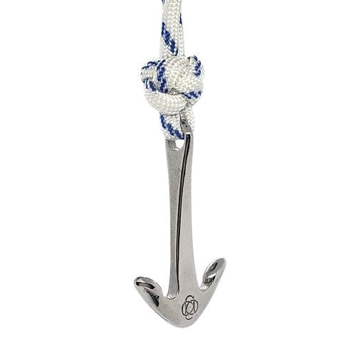Blue Stripe Anchor Adjustable Necklace Stainless Steel 165 Mystic Knotwork 