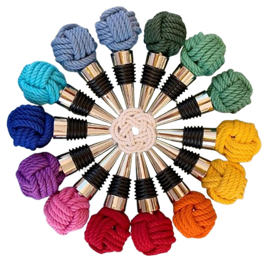 Nautical Monkey Fist Bottle Stopper kitchen Mysticknotwork.com 