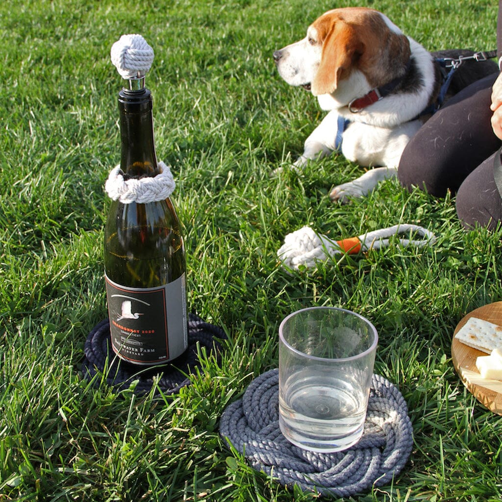 Nautical Monkey Fist Bottle Stopper kitchen Mysticknotwork.com 