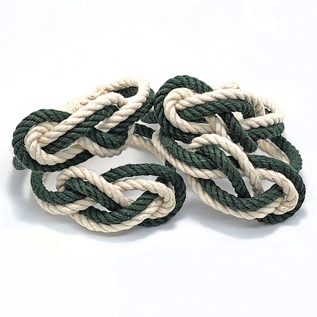 Bulk Pricing Figure Eight Infinity Knot Napkin Rings, Stripe Sets of 4 Mystic Knotwork 