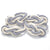 Figure Eight Infinity Knot Napkin Rings Stripe, Nautical Colors, Set of 4 napkin ring Mysticknotwork.com Gray 