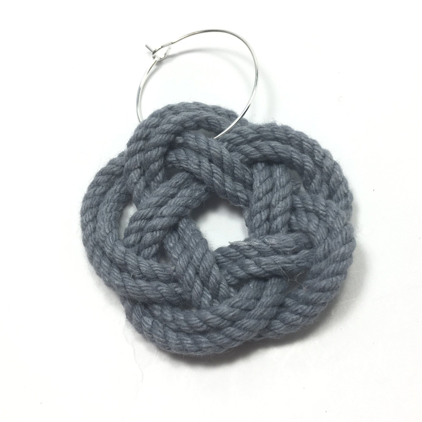 Sailor Knot Wine Charms Woven turkshead knot kitchen Mysticknotwork.com Gray 