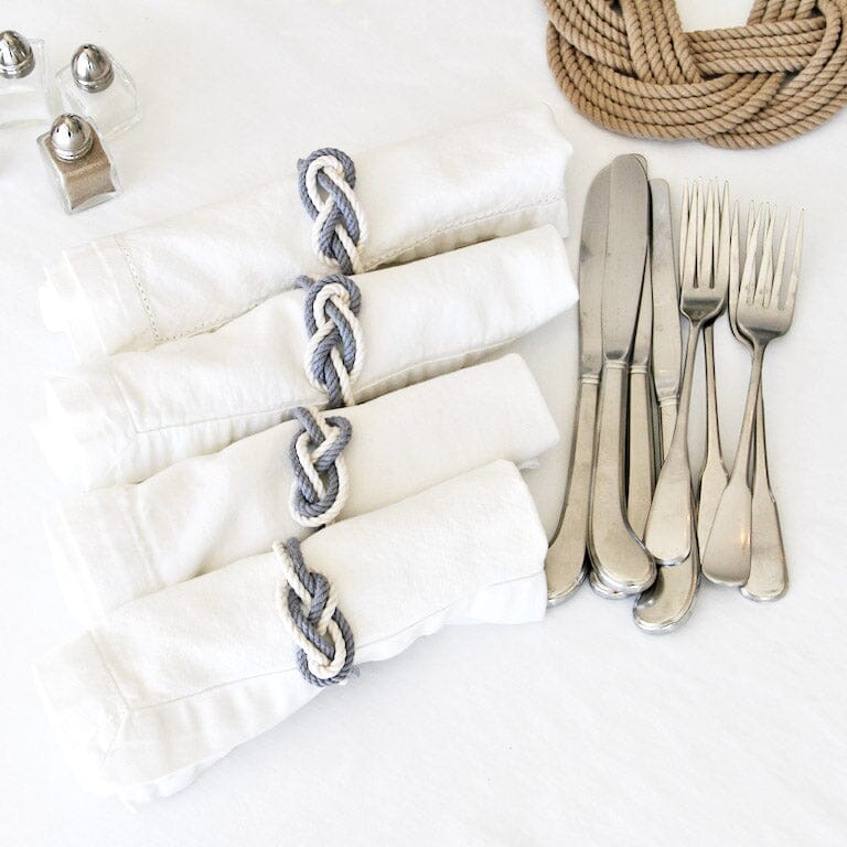 Figure Eight Infinity Knot Napkin Rings Stripe, Sets of 4 Mystic Knotwork 