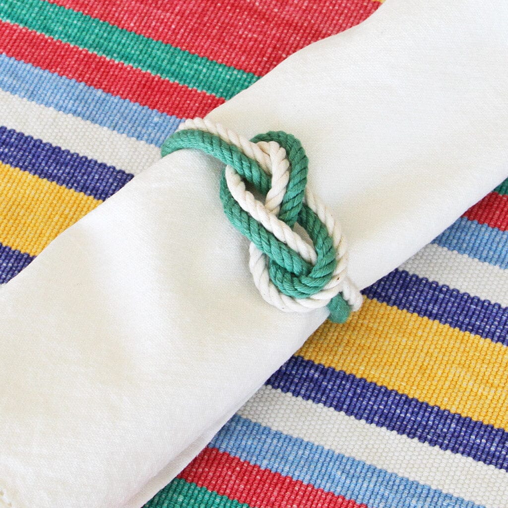 Bulk Pricing Figure Eight Infinity Knot Napkin Rings, Stripe Sets of 4 Mystic Knotwork 