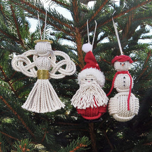 Nautical Angel Hand Woven Monkey Knots for your tree Mystic Knotwork 