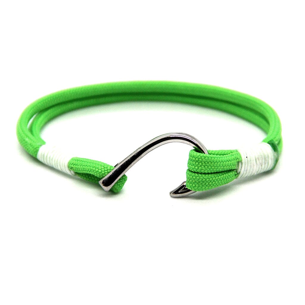 Lime Nautical Fish Hook Bracelet Bracelets Mystic Knotwork 
