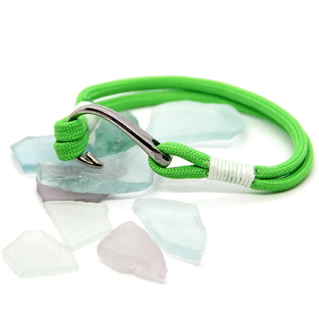 Lime Nautical Fish Hook Bracelet Bracelets Mystic Knotwork 