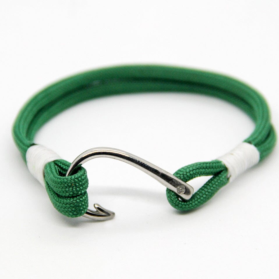 Green Nautical Fish Hook Bracelet Bracelets Mystic Knotwork 
