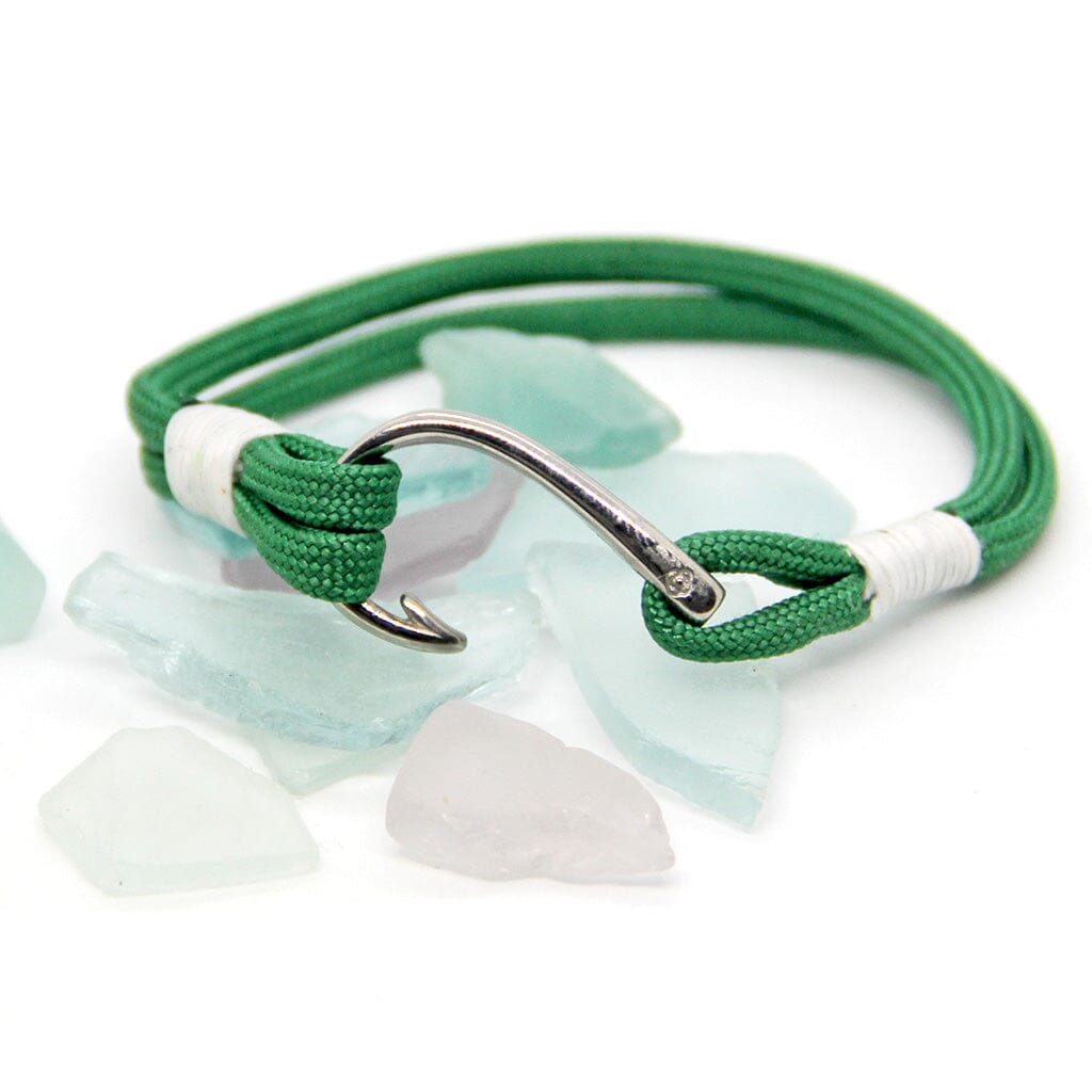 Green Nautical Fish Hook Bracelet Bracelets Mystic Knotwork 