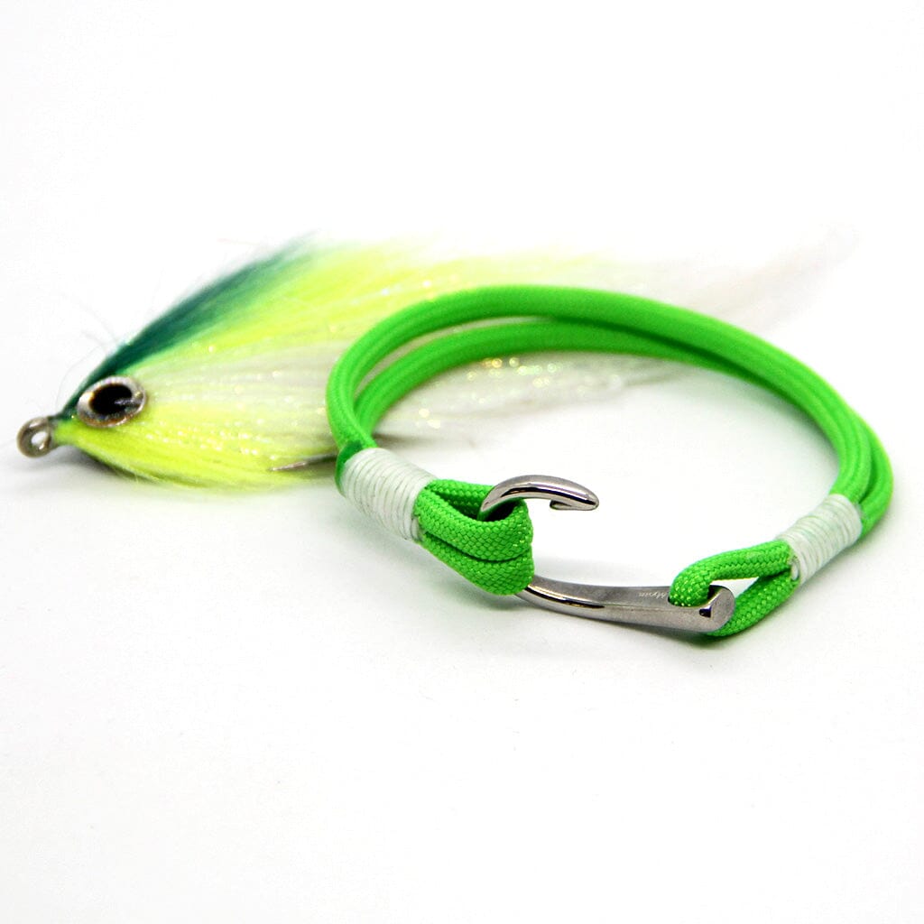 Lime Nautical Fish Hook Bracelet Bracelets Mystic Knotwork 