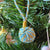 Nautical Christmas Ball Ornament Metallic Monkey Fist Mystic Knotwork Light Blue and Gold 