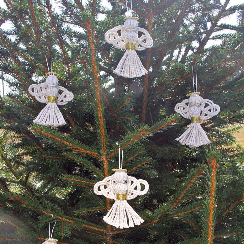 Nautical Angel Hand Woven Monkey Knots for your tree Mystic Knotwork 