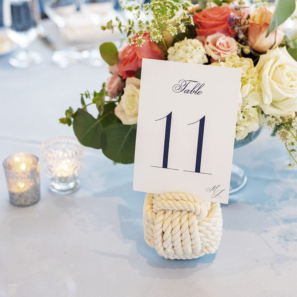 Nautical Knot Card Holder, White, 4.5", 5-Pass nautical wedding Mysticknotwork.com 