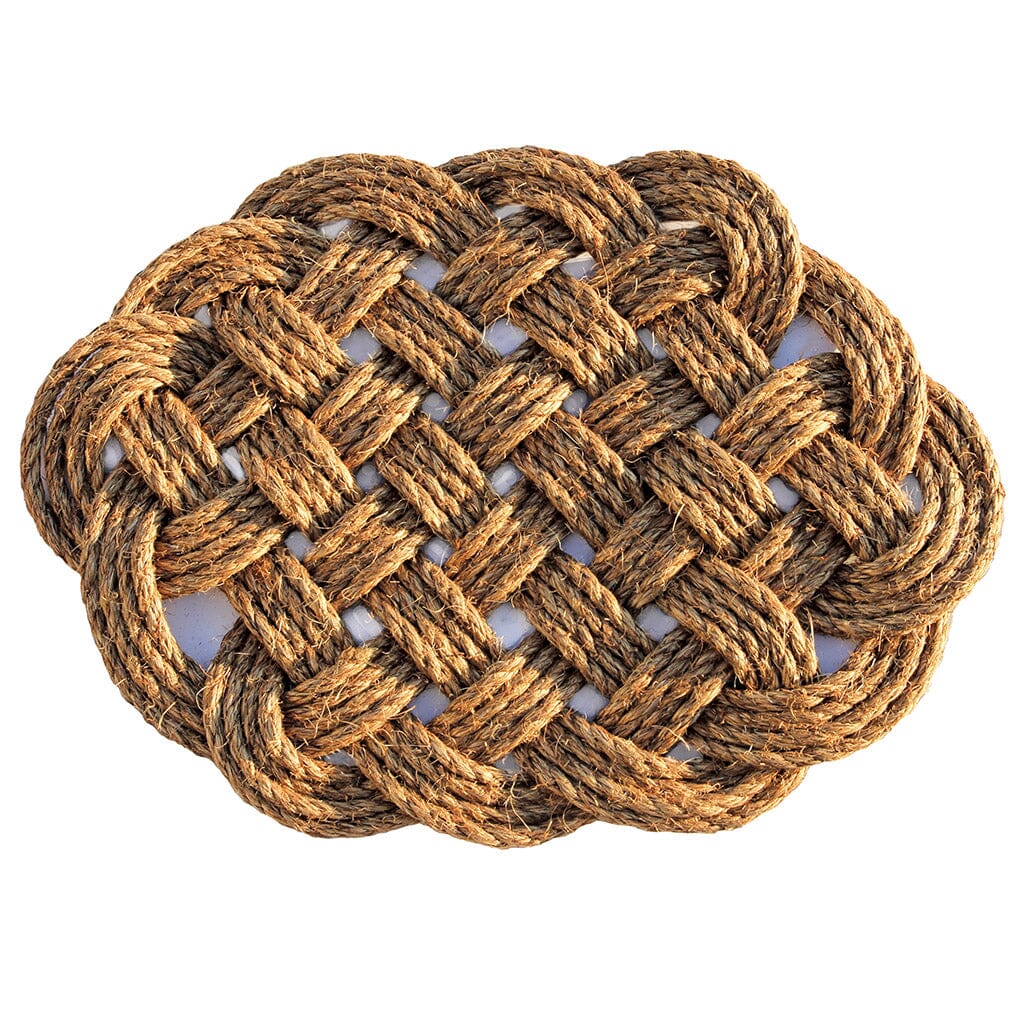 Woven Nautical Entry Rug, Round Door Mat home decoration Mysticknotwork.com 