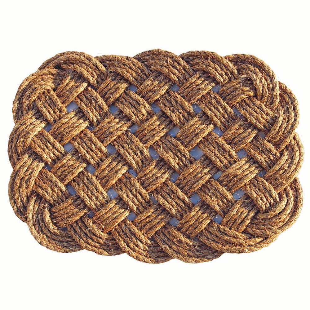 Woven Nautical Entry Rug, Square Door Mat - Mystic Knotwork