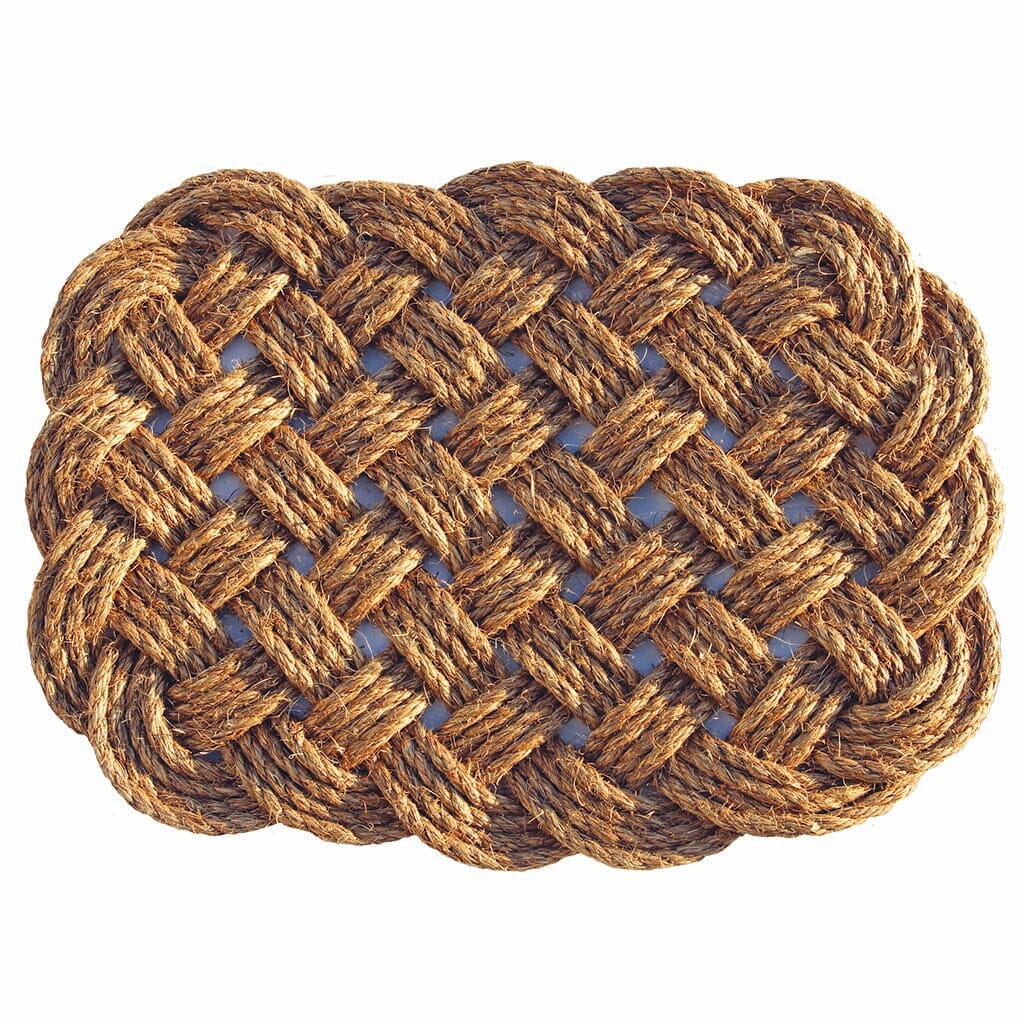 Woven Nautical Entry Rug, Square Door Mat - Mystic Knotwork